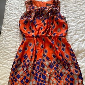 Orange and Blue Dress
